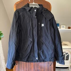 Women’s black nylon Carhart jacket with detachable hood WJ002 medium